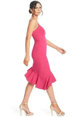 Rufflin' Round Dress - Asymmetric dress with ruffle hem - Femstylo