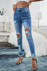Distressed Skinny Jeans - Femstylo