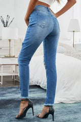 Distressed Skinny Jeans - Femstylo
