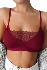 Sport Sexy Seamless Red Lace Push up Bra - Femstylo