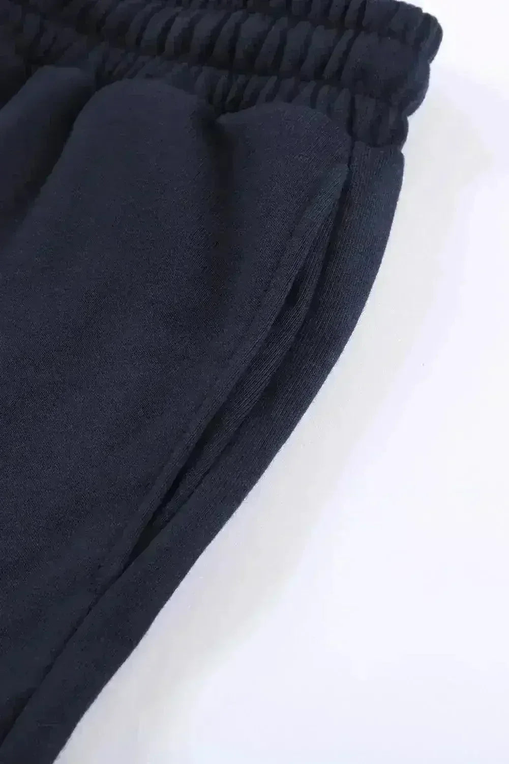 Summer Women Navy Blue Tie Waist Side Pockets Cuffed Lounge Shorts - Femstylo