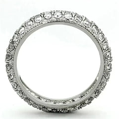 TK1225 - High polished (no plating) Stainless Steel Ring with AAA - Femstylo