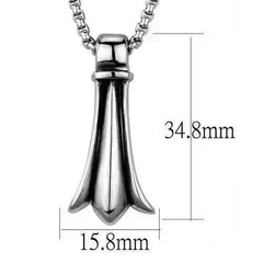 TK2010 - High polished (no plating) Stainless Steel Necklace with No - Femstylo
