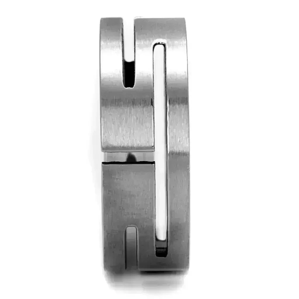 TK2393 - High polished (no plating) Stainless Steel Ring with No Stone - Femstylo