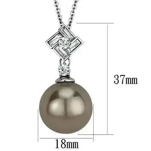 TK2526 - High polished (no plating) Stainless Steel Chain Pendant with - Femstylo