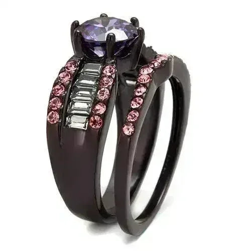 TK2652 - IP Dark Brown (IP coffee) Stainless Steel Ring with AAA Grade - Femstylo