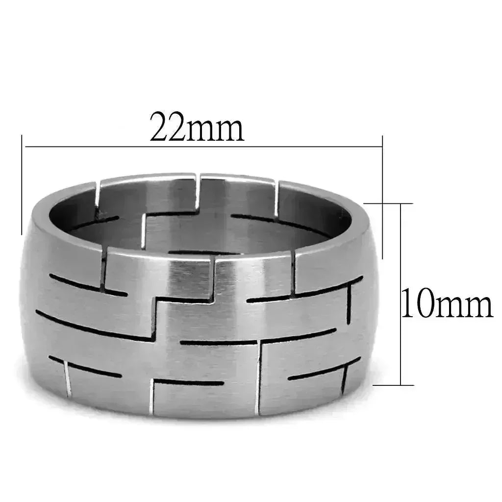 TK2920 - High polished (no plating) Stainless Steel Ring with No Stone - Femstylo