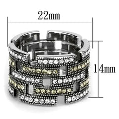 TK2987 - High polished (no plating) Stainless Steel Ring with Top - Femstylo