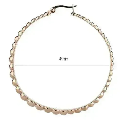 IP Rose Gold Stainless Steel Earrings - Hypoallergenic | TK3068 - Femstylo