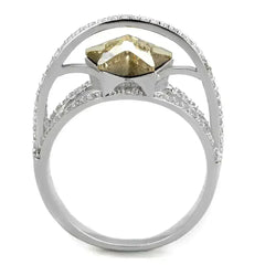 TS315 - Rhodium 925 Sterling Silver Ring with Top Grade Crystal in - Femstylo
