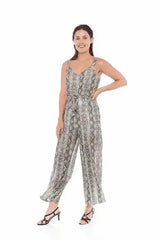 THE SNAKE BROWN JUMPSUIT IN BEIGE BROWN - Femstylo