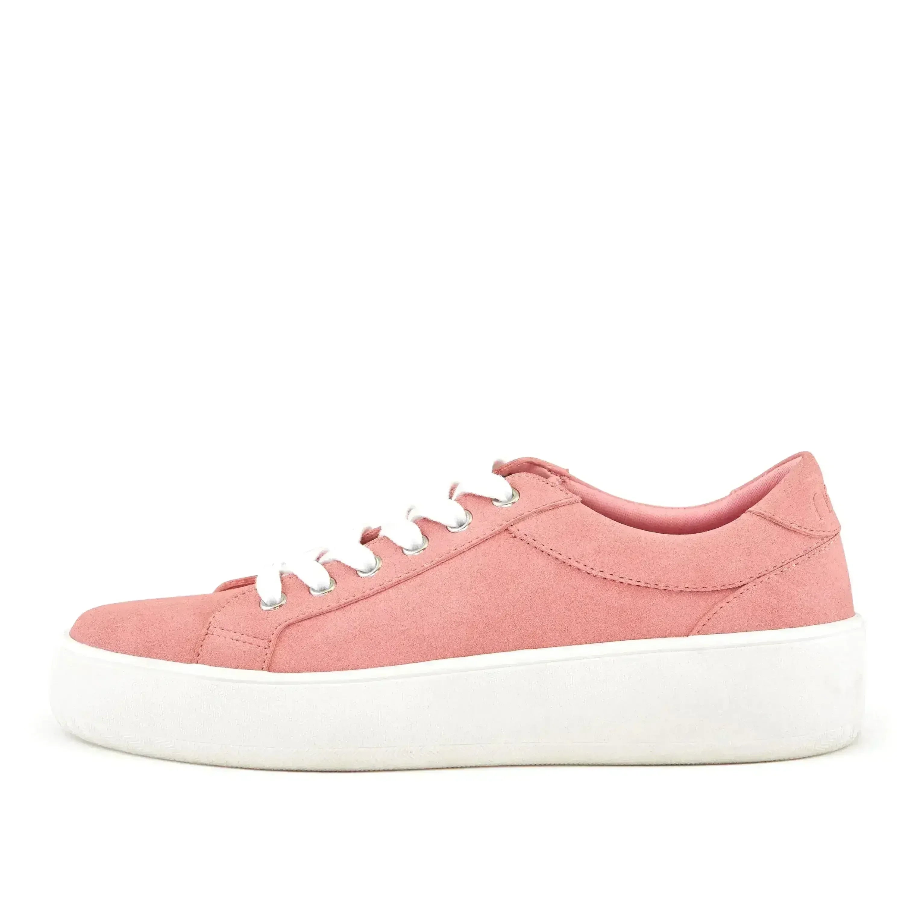 Women's Venice Micro Suede Lace Up Sneaker Pink - Femstylo