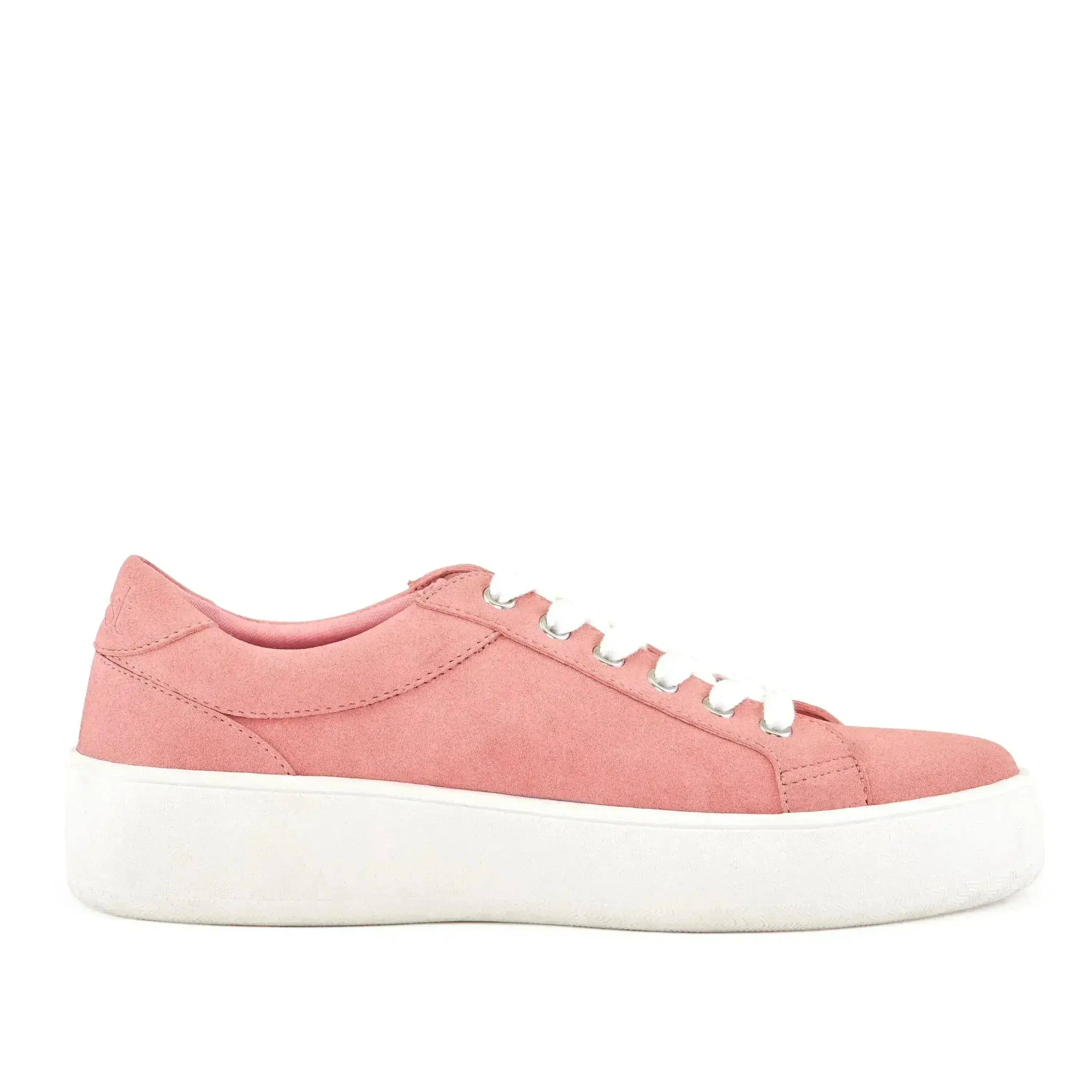 Women's Venice Micro Suede Lace Up Sneaker Pink - Femstylo