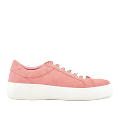 Women's Venice Micro Suede Lace Up Sneaker Pink - Femstylo
