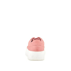 Women's Venice Micro Suede Lace Up Sneaker Pink - Femstylo