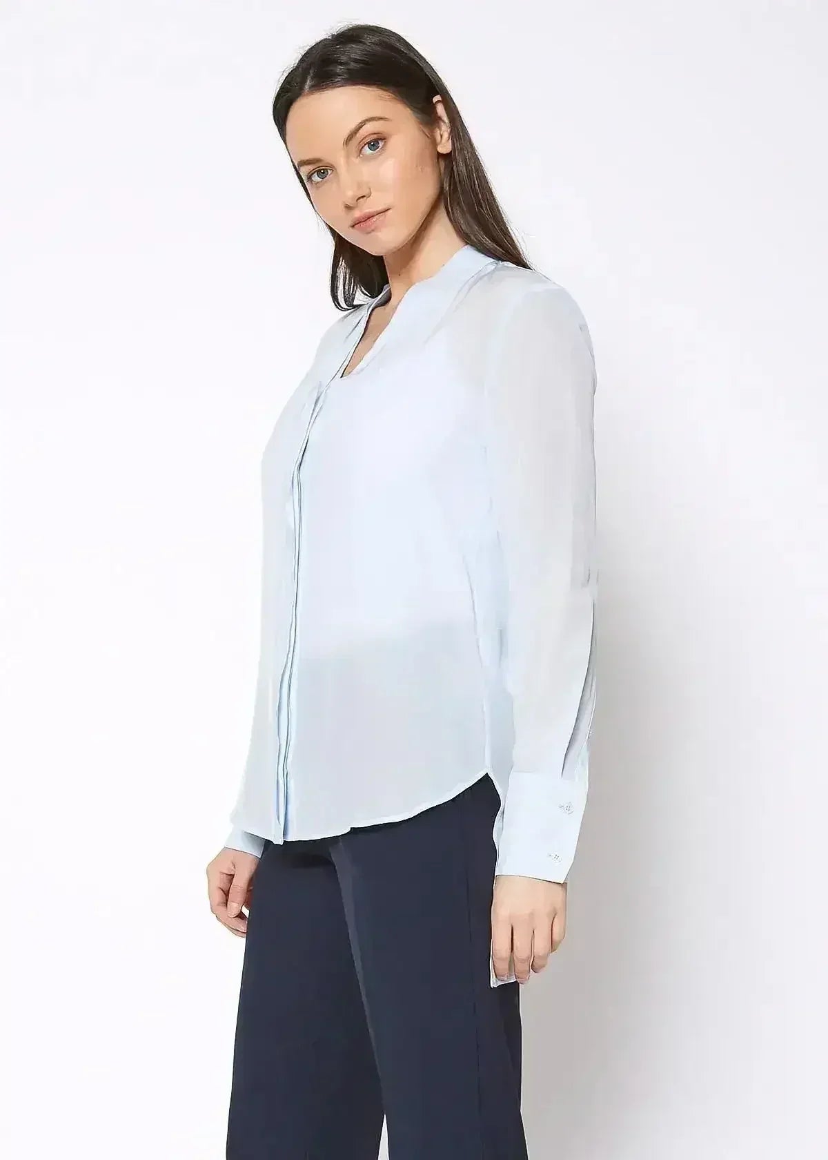 Women's Sheer Placket Hi Low Stylish Blouse | Femstylo - Femstylo