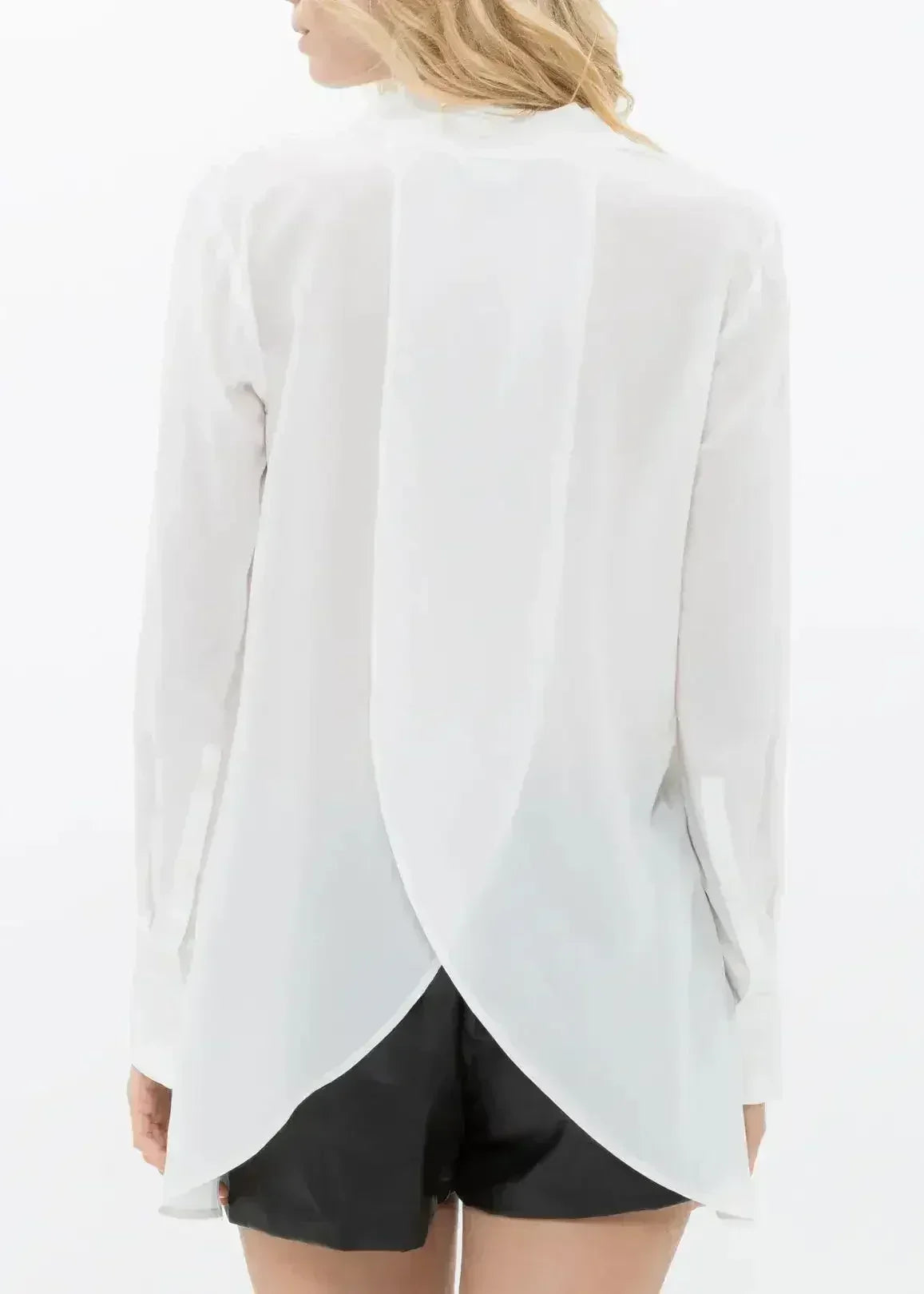 Women's Sheer Placket Hi Low Stylish Blouse | Femstylo - Femstylo