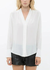 Women's Sheer Placket Hi Low Stylish Blouse | Femstylo - Femstylo