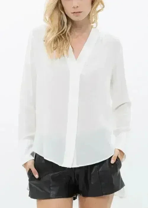 Women's Sheer Placket Hi Low Stylish Blouse | Femstylo - Femstylo