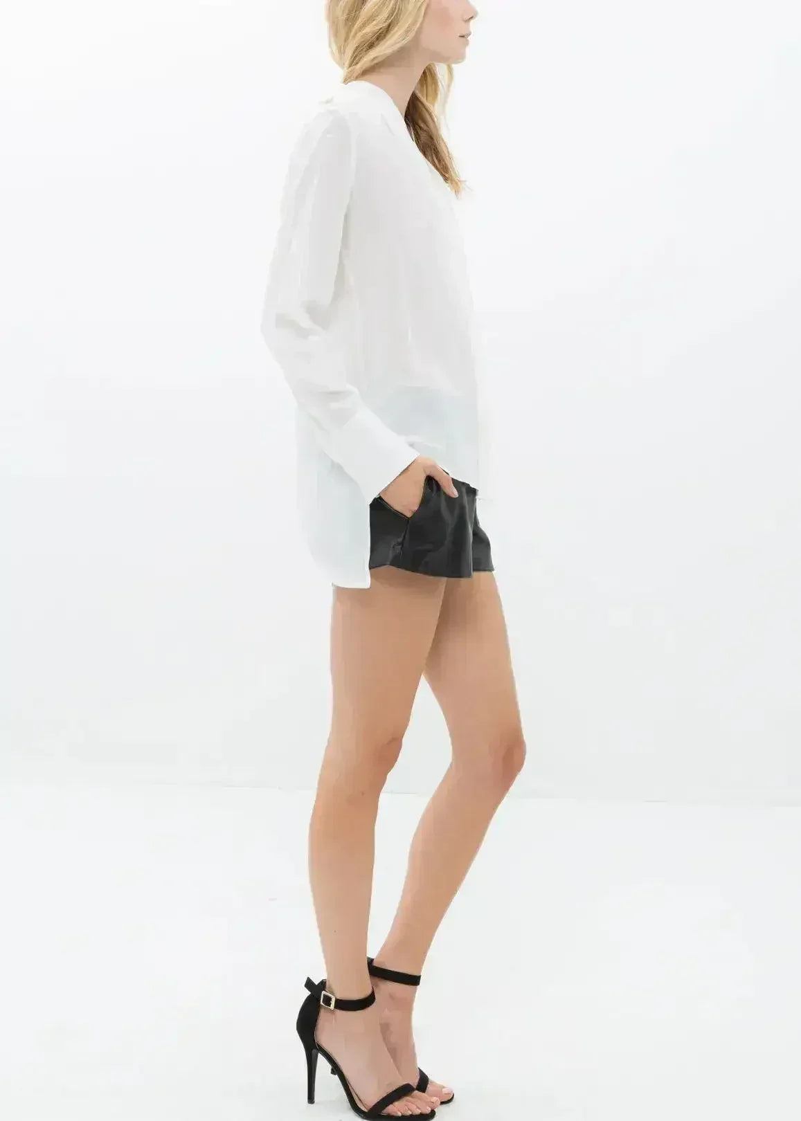 Women's Sheer Placket Hi Low Stylish Blouse | Femstylo - Femstylo