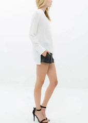 Women's Sheer Placket Hi Low Stylish Blouse | Femstylo - Femstylo