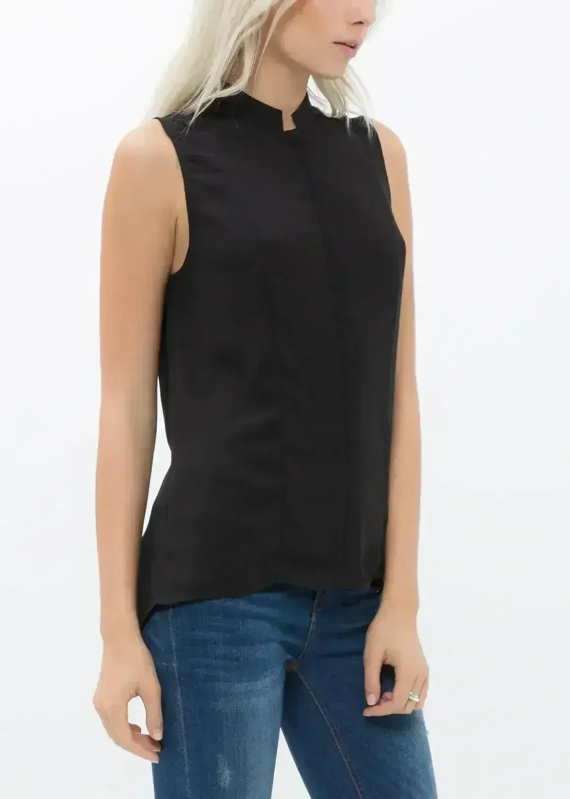 Women's Stand Collar Sleeveless Blouse | Femstylo - Femstylo