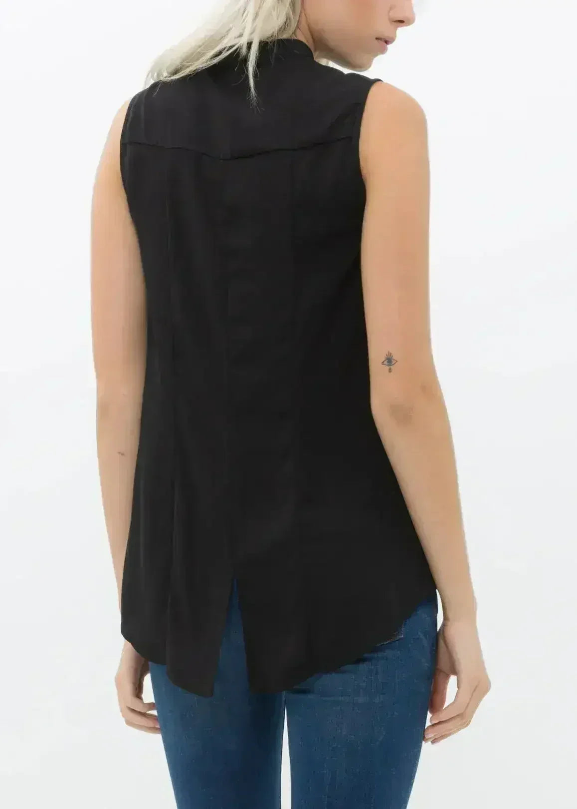 Women's Stand Collar Sleeveless Blouse | Femstylo - Femstylo