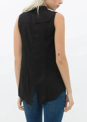 Women's Stand Collar Sleeveless Blouse | Femstylo - Femstylo