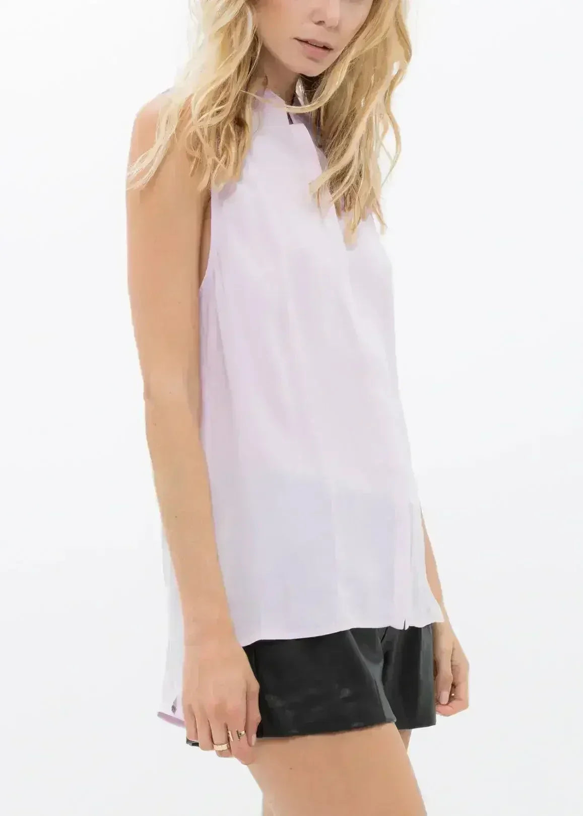 Women's Stand Collar Sleeveless Blouse | Femstylo - Femstylo