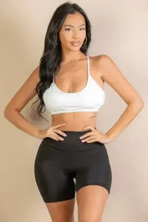 Racerback Cutout Sports Bra - Femstylo