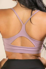 Racerback Cutout Sports Bra - Femstylo