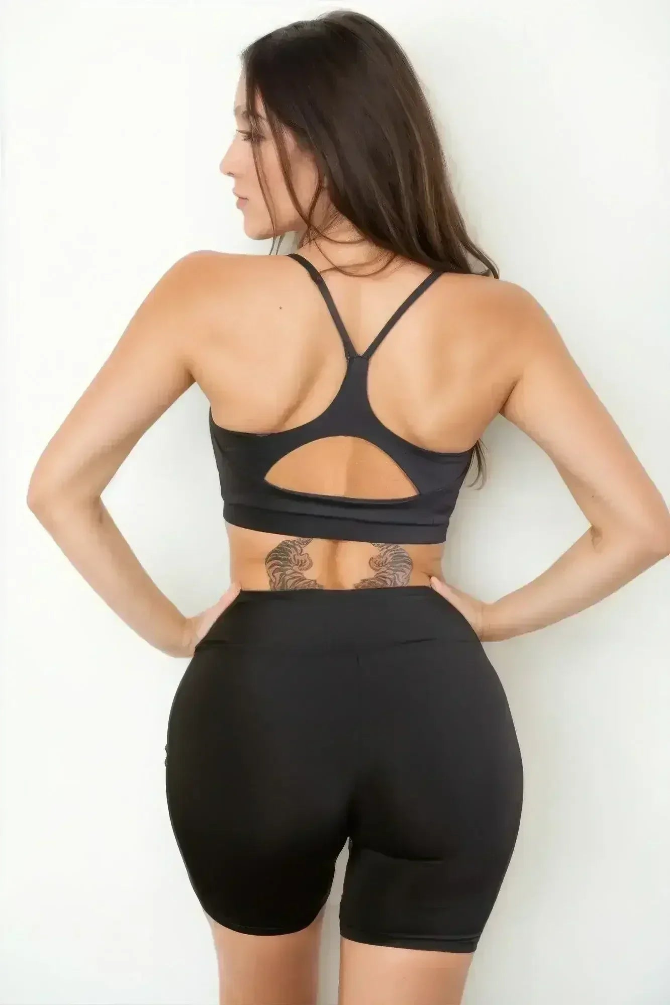 Racerback Cutout Sports Bra - Femstylo