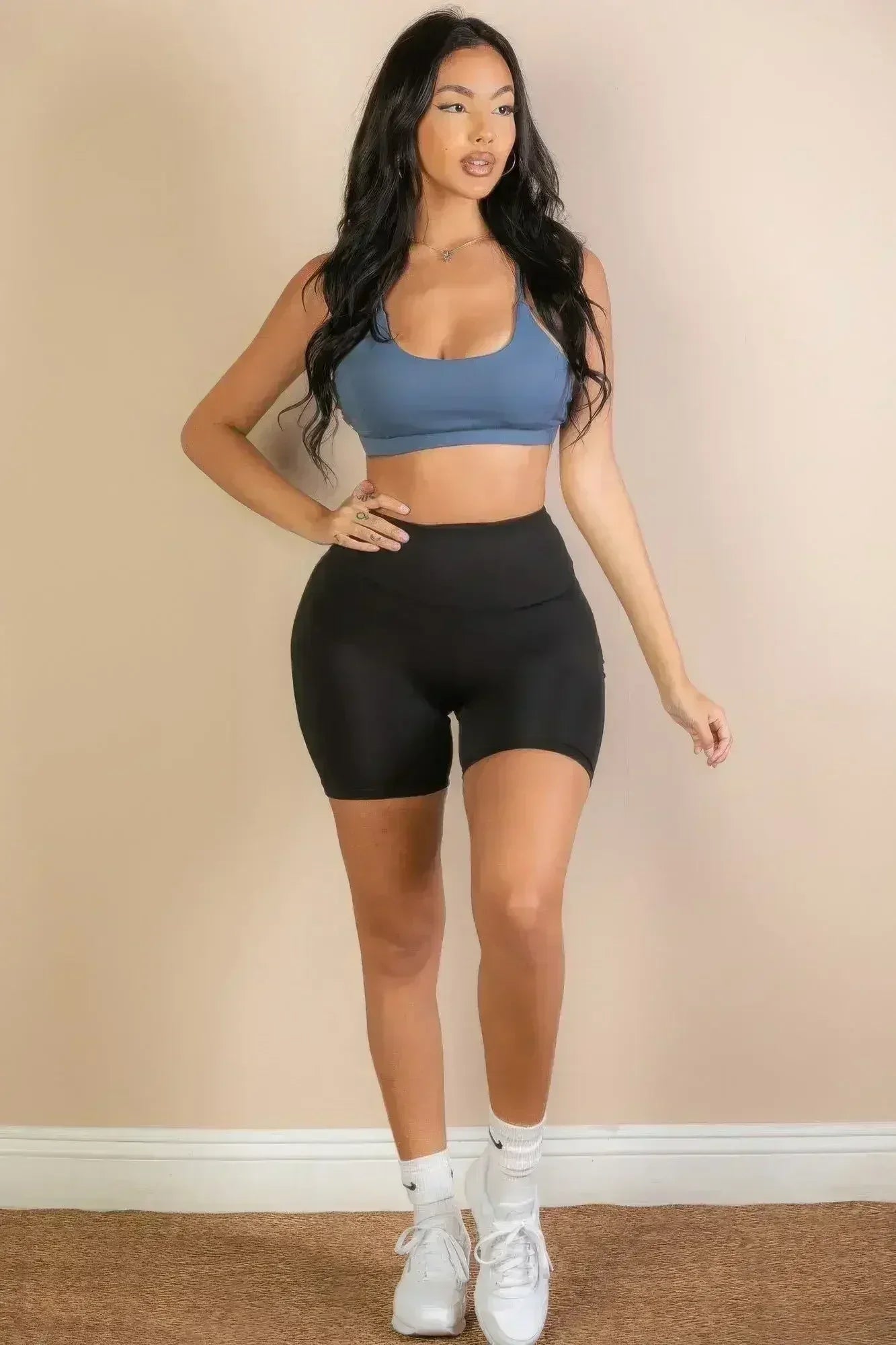 Racerback Cutout Sports Bra - Femstylo