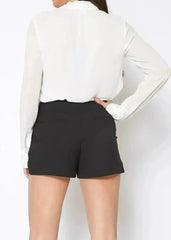 Women's Gabardine Mid Rise Shorts - Femstylo
