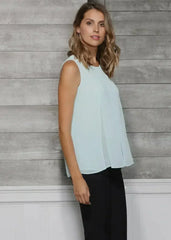 Women's Sleeveless Slit Round Neck Blouse | Femstylo - Femstylo