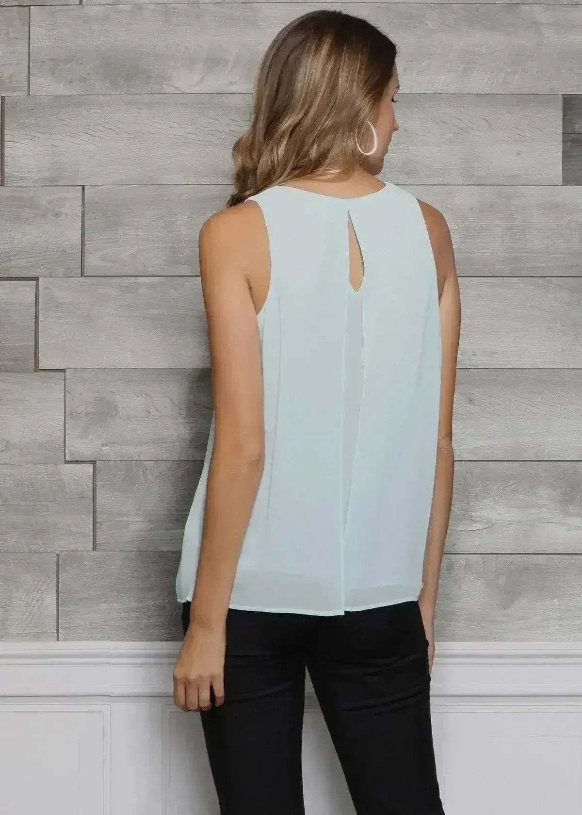 Women's Sleeveless Slit Round Neck Blouse | Femstylo - Femstylo