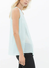 Women's Sleeveless Slit Round Neck Blouse | Femstylo - Femstylo