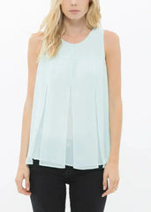 Women's Sleeveless Slit Round Neck Blouse | Femstylo - Femstylo