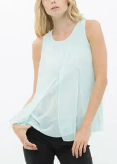 Women's Sleeveless Slit Round Neck Blouse | Femstylo - Femstylo