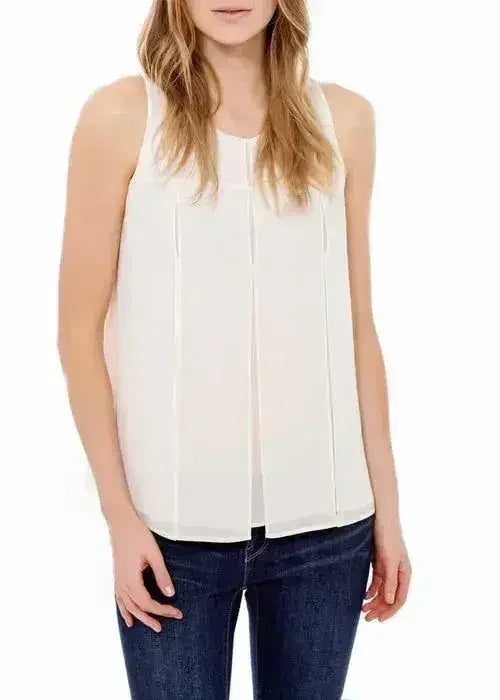 Women's Sleeveless Slit Round Neck Blouse | Femstylo - Femstylo