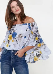 Women's Bell Sleeve Off The Shoulder Top - Femstylo