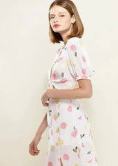 Fruit Punch Tie Hem Open Front Blouse in Fruit Punch | Femstylo - Femstylo