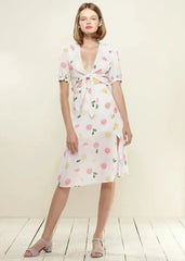 Button Front Midi Skirt in Fruit Punch - Femstylo