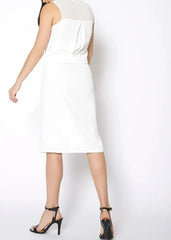 Women's Zip Up Slit Hem Midi Skirt - Femstylo