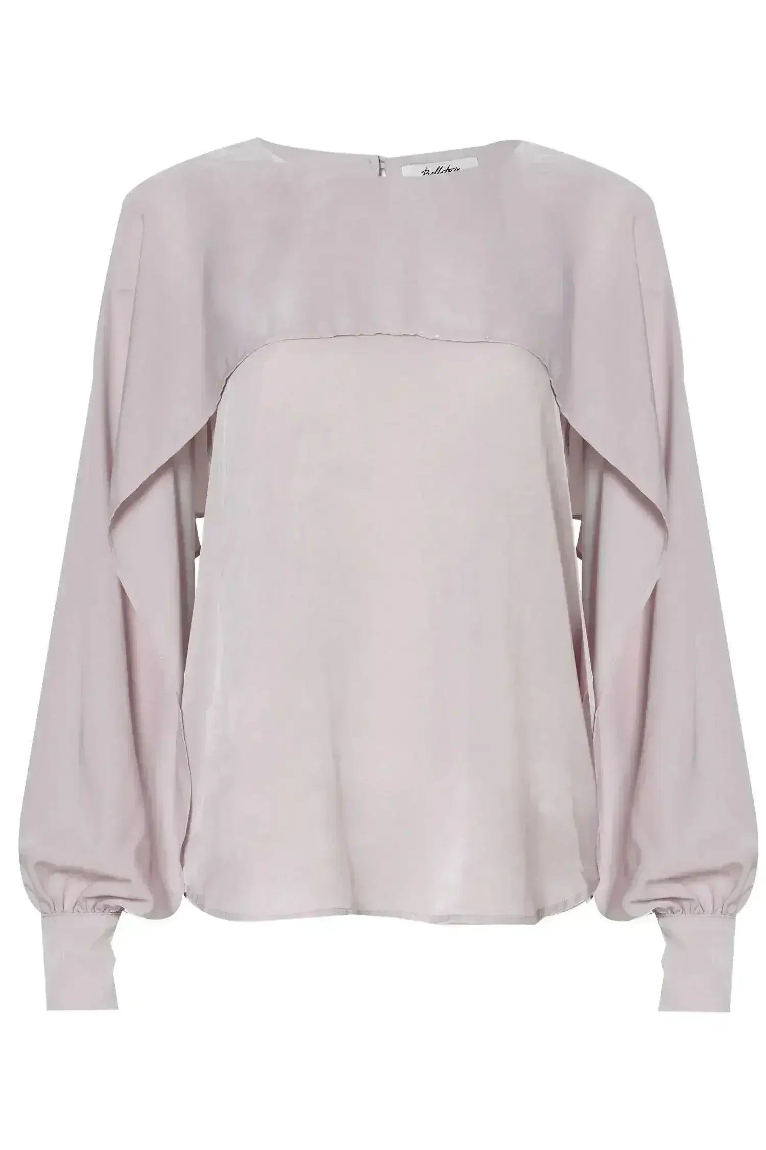 Long Open Sleeve Blouse in Pink Chiffon | Femstylo - Femstylo