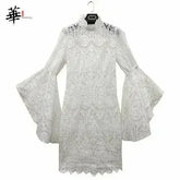 Lace White Dress Women Midi Dress for Women Long Sleeve Bodycon Sexy - Femstylo