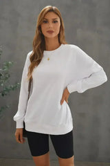 White Oversized Sweatshirt - Femstylo