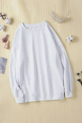 White Oversized Sweatshirt - Femstylo