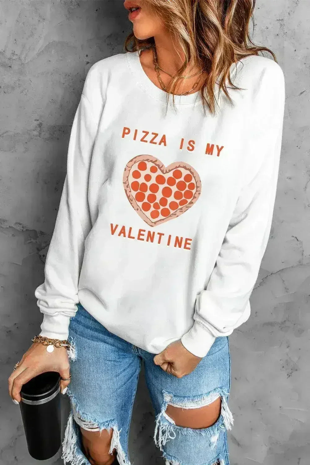 Graphic Print Sweatshirt - Femstylo