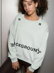 Back Ground Off White Sublimation Sweatshirt - Femstylo